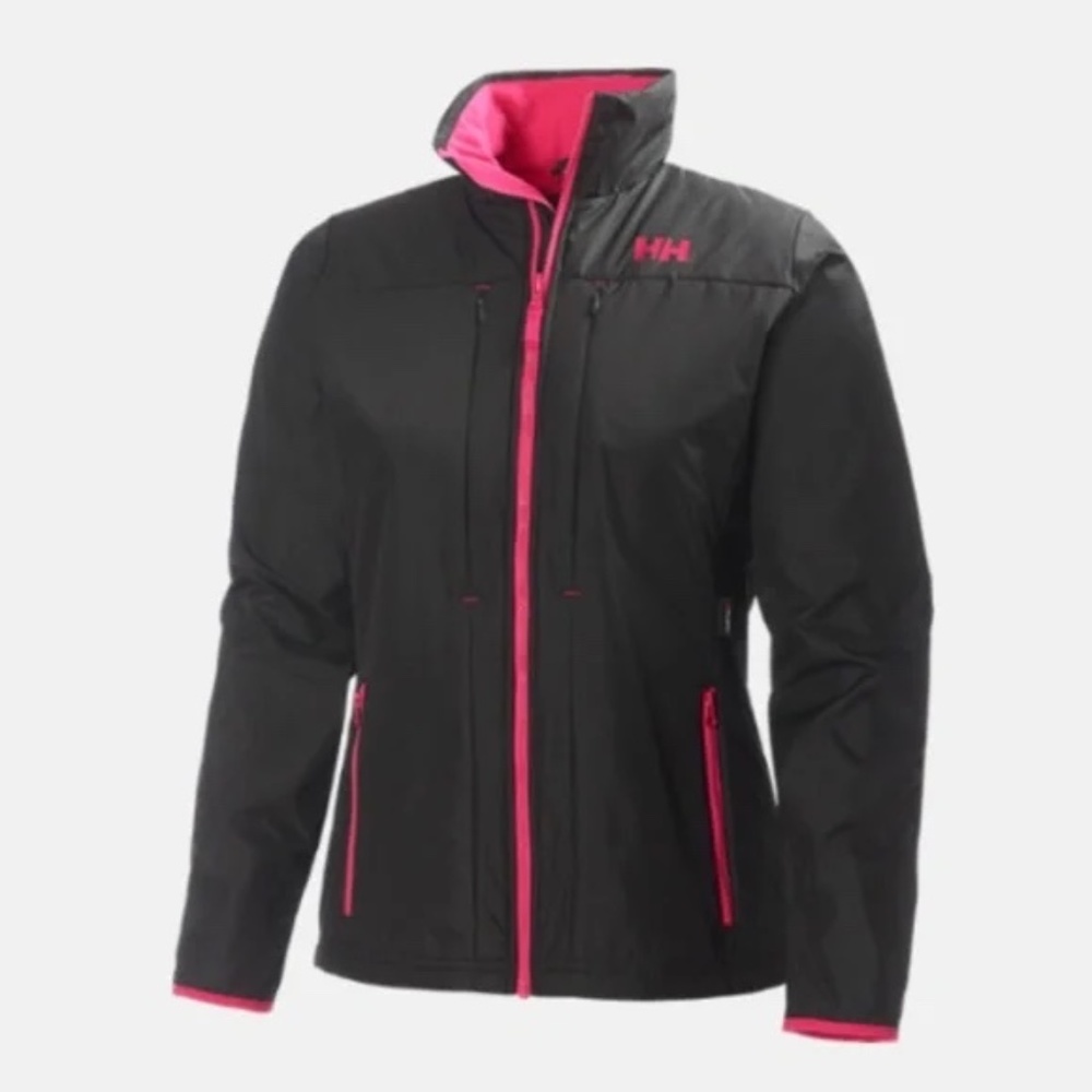 Helly Hansen Womens Navy Rain Coat with Pockets & Hood Size M